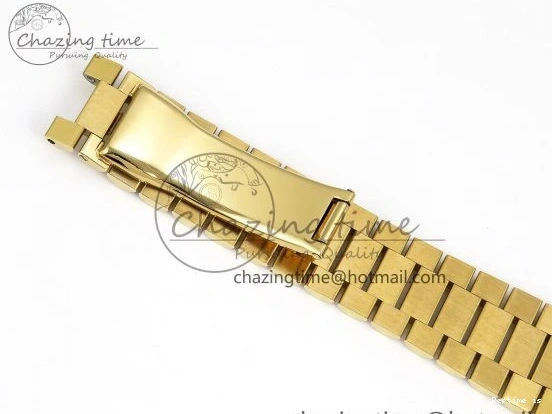 1224 Day Date 40 YG JDF 904L Steel White Stick Dial on President Bracelet VR3255 V3 (Gain Weight) Colorful 1373